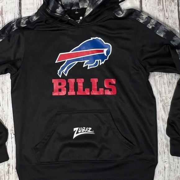 Buffalo Bills NFL Football Hoodie Pullover Zubaz Jumper Sweatshirt Mens - Picture 2 of 3